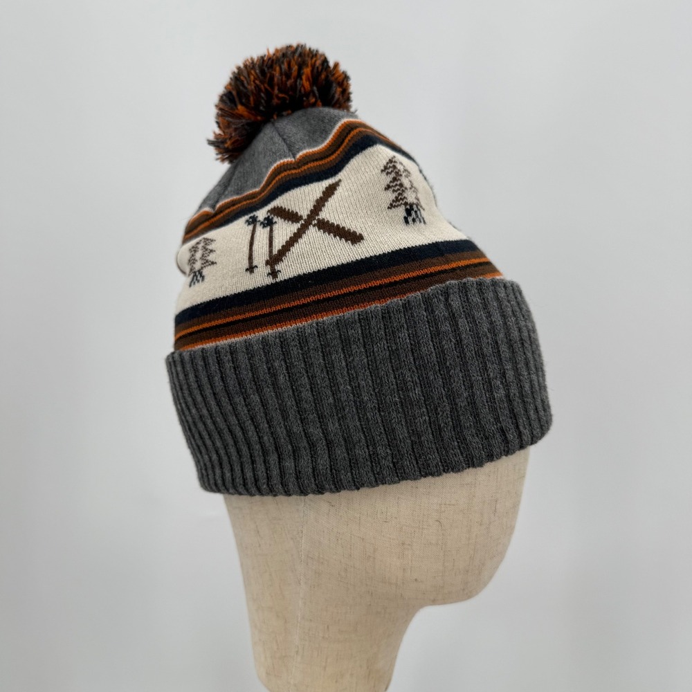 Winter Snow Ski PomPom Beanie Cap One Size Hat
